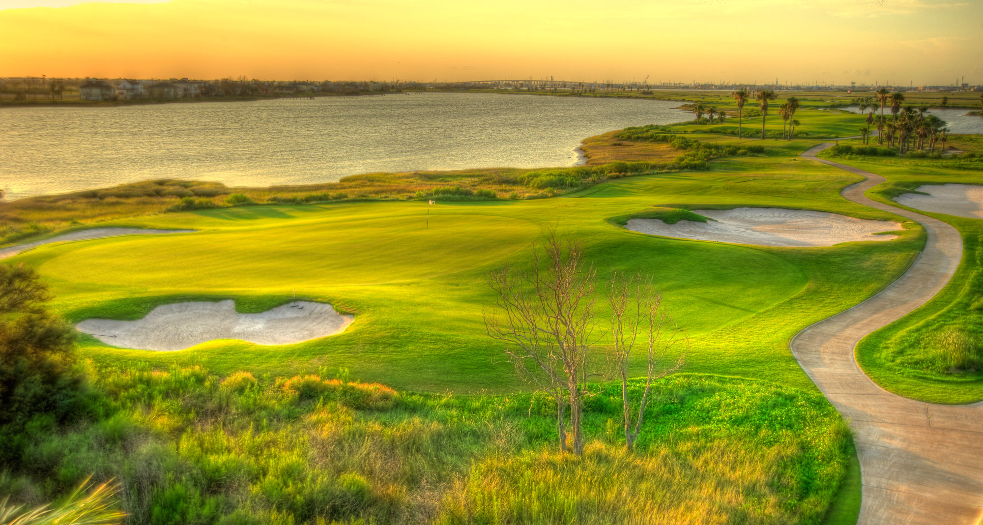 View of golf course green